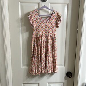 Little Sleepies Rainbow Patterned Kids Dress